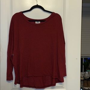 Thin long sleeve striped shirt